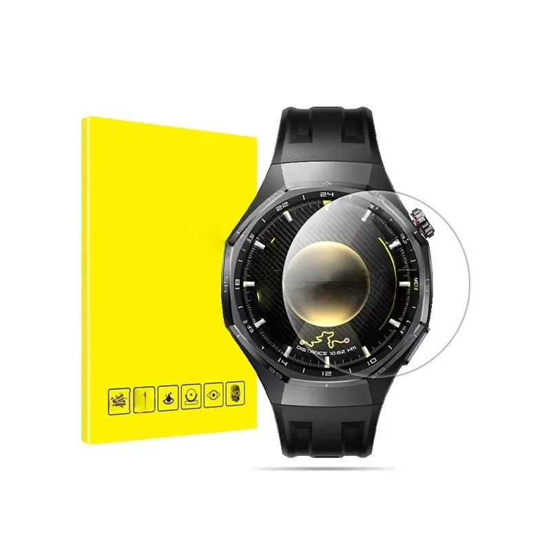 INF Hög Aluminium Dubbel Stark HD Härdat Glas Skärmskydd kompatibelt med Huawei Watch GT6 41mm (2-Pack)