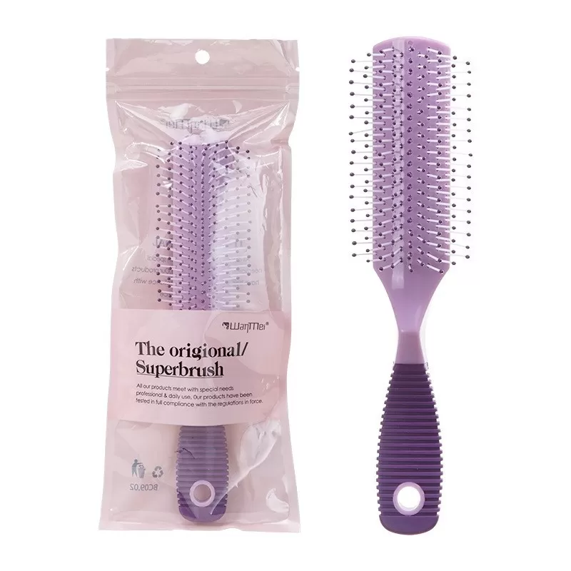 INF Lila Hårborste med Massagefunktion - Skalpmassage & Utrasslingsborste