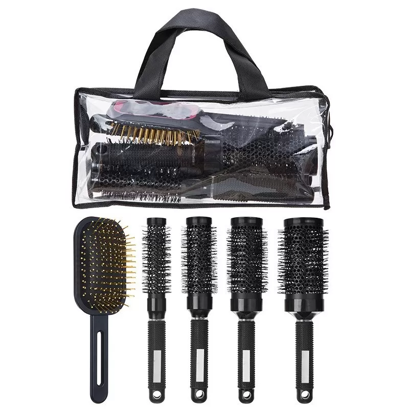 INF 5-delars 3D Luftkudde Hårborste Set - Volym, Lockar & Rakt Hår