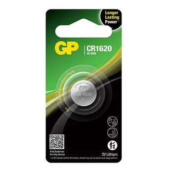 GP Knappcellsbatteri Litium CR1620 1-Pack