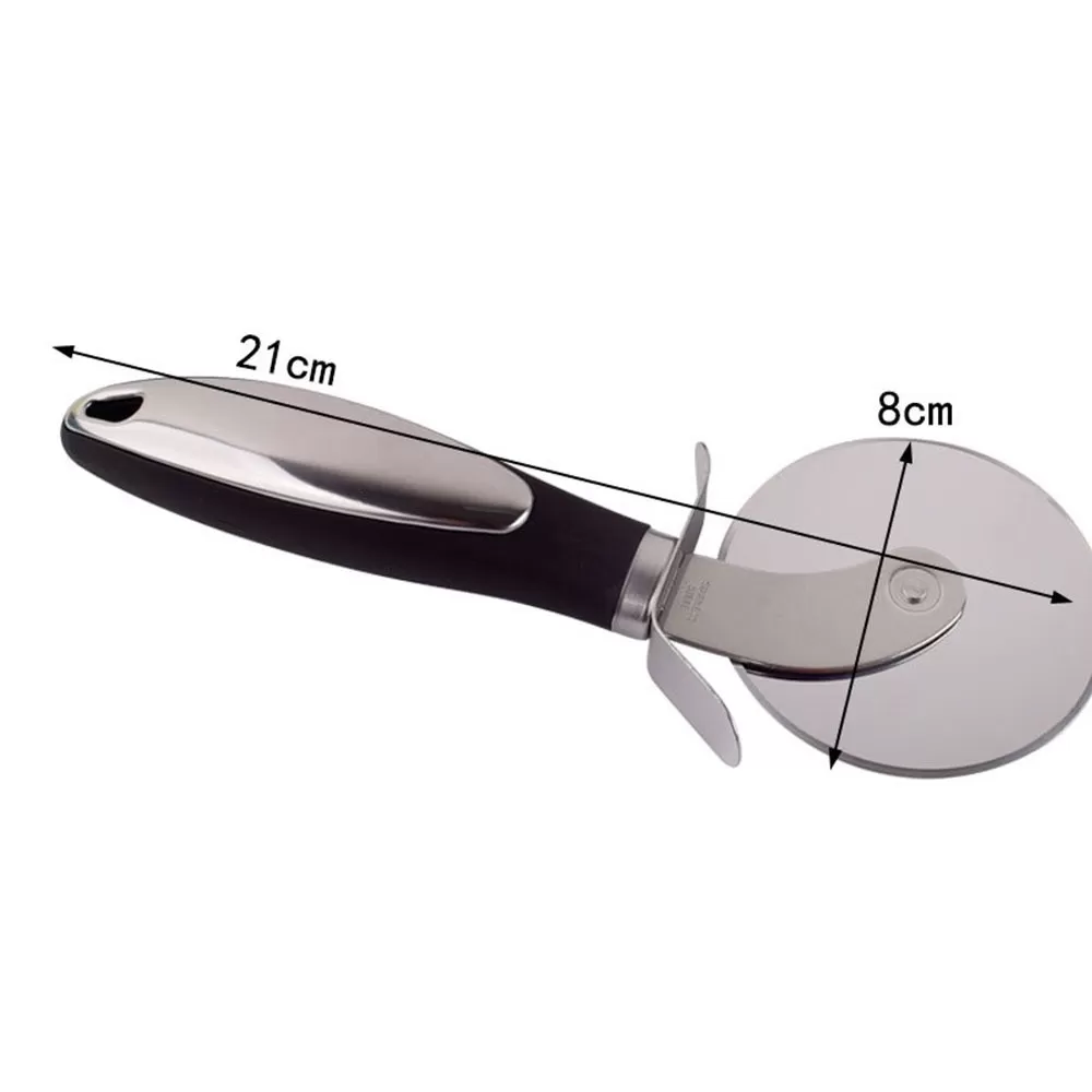 INF Pizzahjul i rostfritt stål med PP-handtag - Perfekt pizzaskärare och bakverktyg