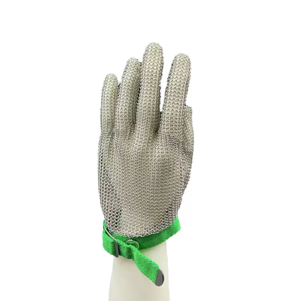 INF 316L Skärsäker Handske i Rostfritt Stål med Nylonrem - Överlägset Handskydd