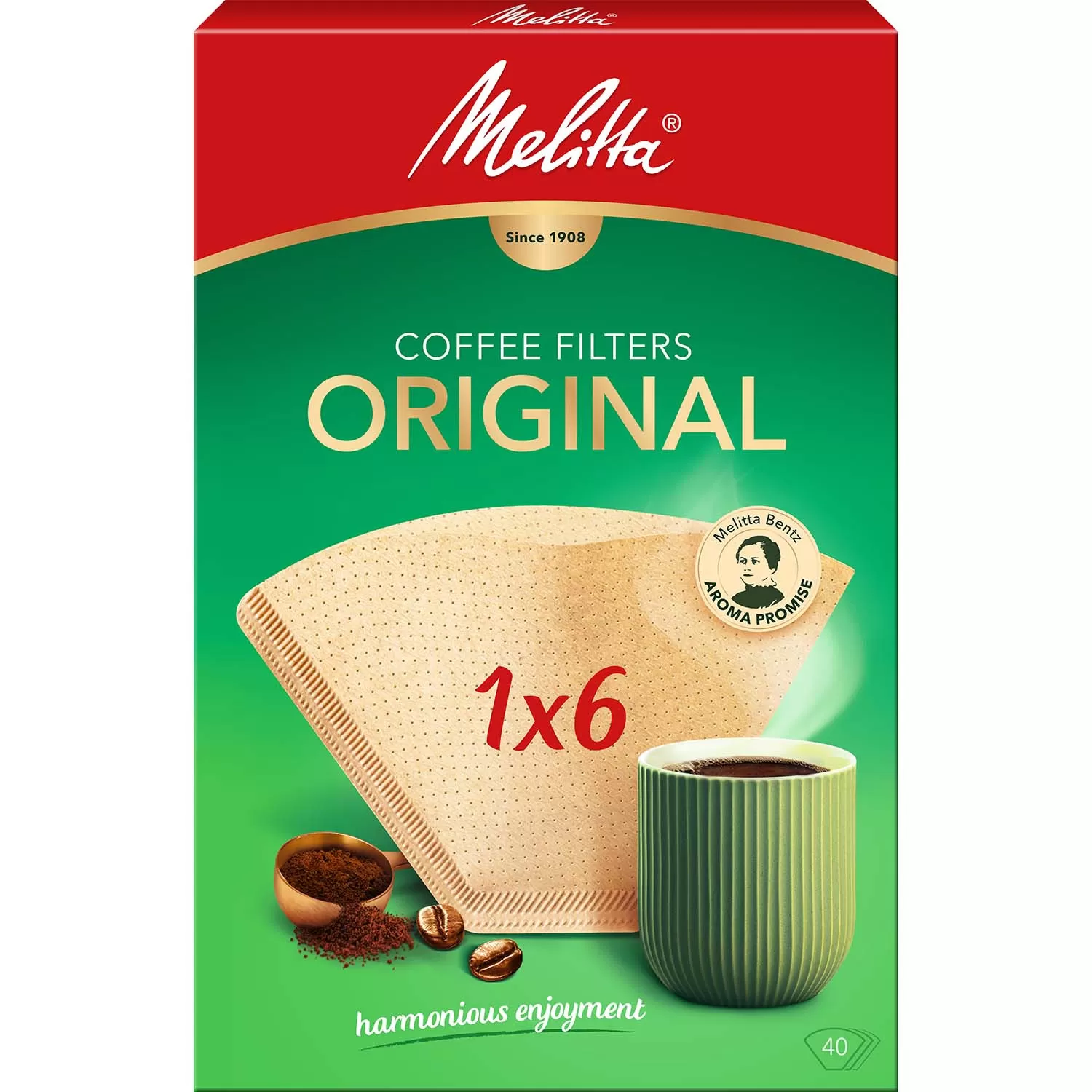 Melitta Kaffefilter 1X6 40pack (Obs 8 DFP)