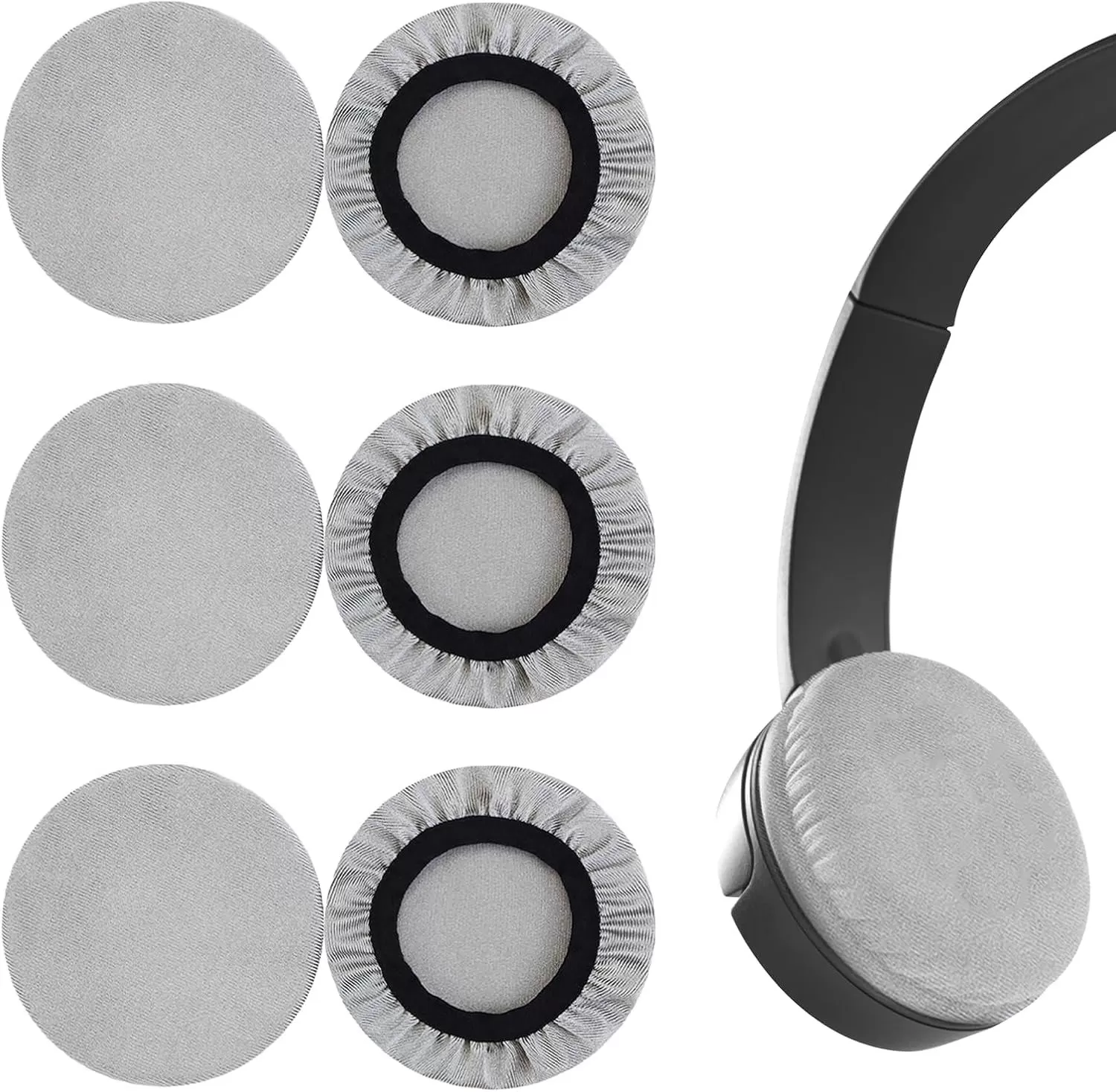INF Elastiska Lycra Hörlursöverdrag - Tvättbara, Dammtäta och Svettsäkra Öronkuddsskydd (6-pack) Stor