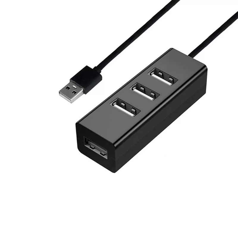 INF Svart 4-Port USB 3.0 Hubb med 15cm Kabel - Höghastighetsdataöverföring & Laddning