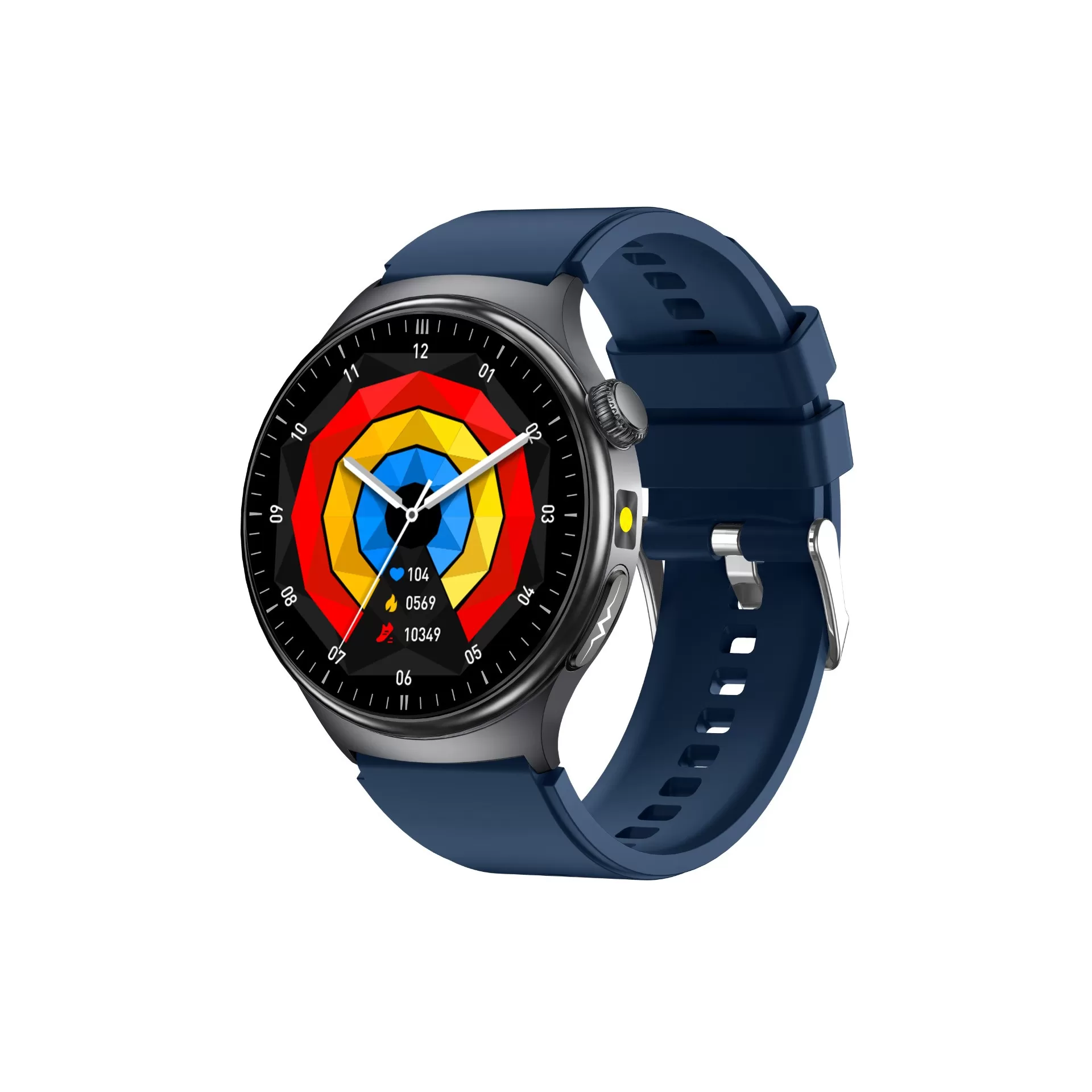 INF Smartwatch med AMOLED-skärm, EKG, pulsmätning och syremättnad Blå