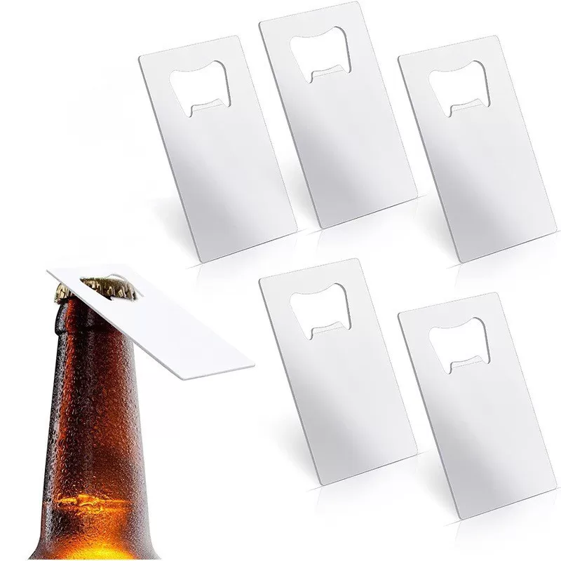 INF 6-pack Kreditkortsflasköppnare i rostfritt stål - Portabel Poker Plånboksdesign