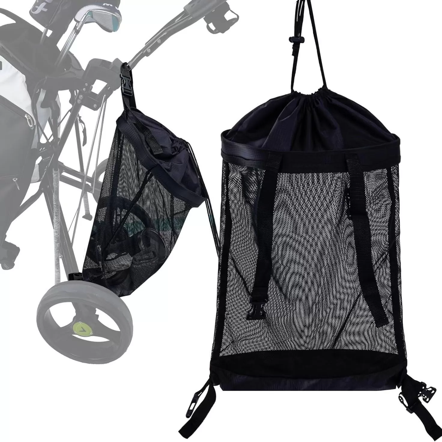 INF Förvaringsväska för Golfvagn - Oxfordtyg & Mesh Organizer