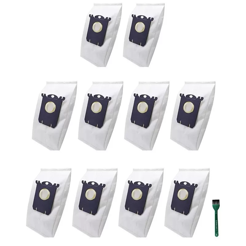 INF 10-pack klassiska S-Bag dammsugarpåsar kompatibla med Electrolux, Philips, AEG, Volta, Tornado dammsugare