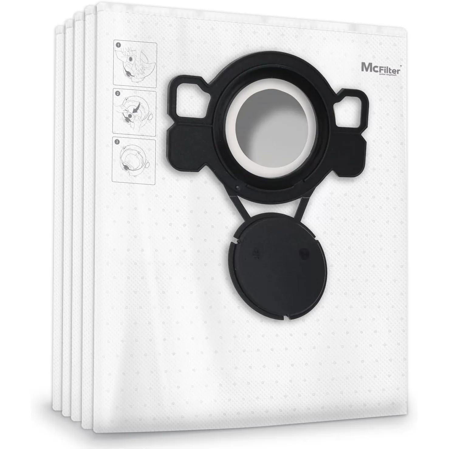 INF 10-pack dammsugarpåsar i non-woven kompatibelt med Nilfisk dammsugare