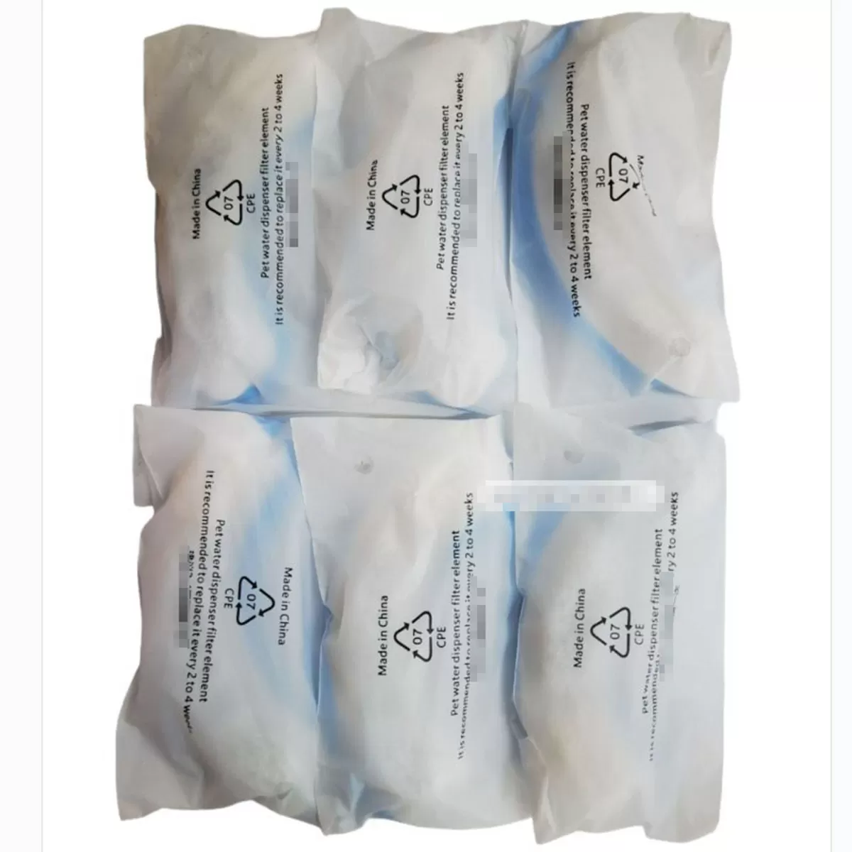 INF 6-pack Ersättningsfilter för Djur Vattenfontän, Kompatibelt med TLS-MSWLAMSW102-12D/17D