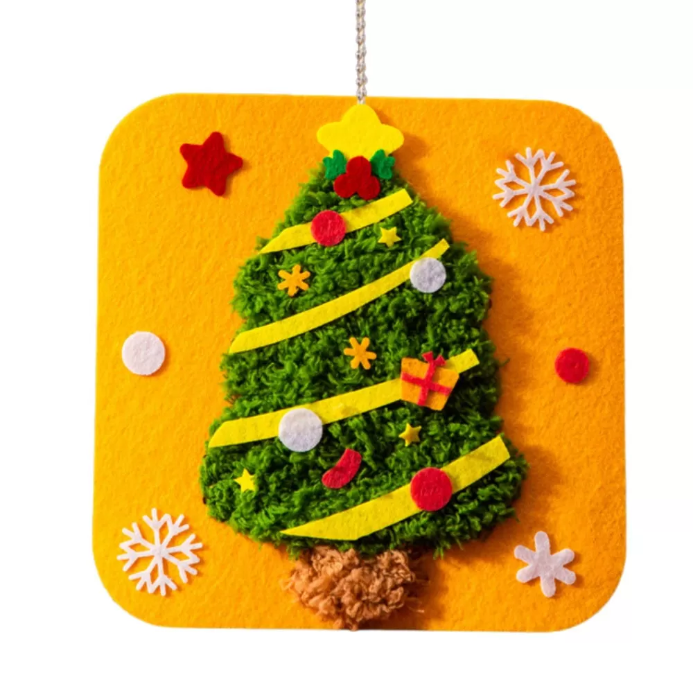 INF DIY Jul Snörning Konst Kit - Julgran Design: Filt Sömnad Hantverk för Festlig Kul