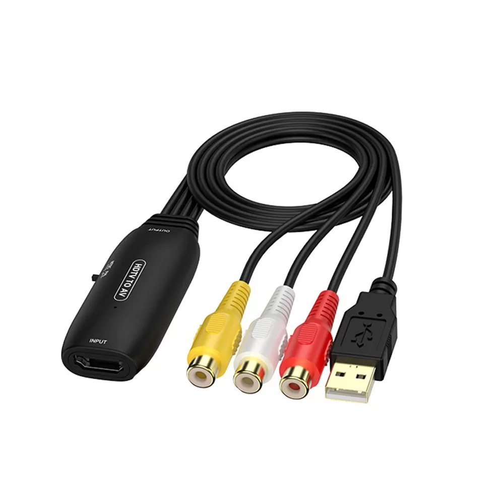INF HDMI till AV-omvandlare - HDMI till RCA Kompositvideo Adapterkabel Hona