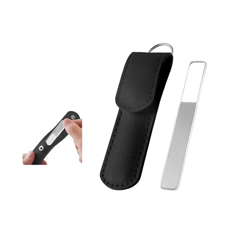 INF Mini Nano Glas Nagelfil med Fodral - Professionellt Manikyr- & Poleringsverktyg