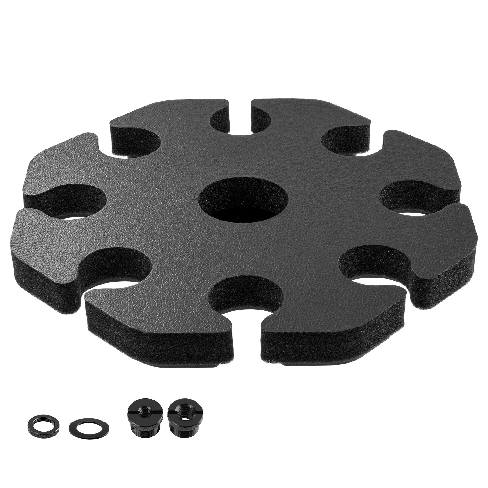 INF Multi Mikrofonhållare Stativ med 8 Mikrofonförvaringsfack & Tripod Adapter