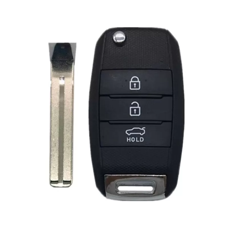 INF 3-knapps vikbar bilnyckel ersättningsskal (mittenfack) för Hyundai och Kia