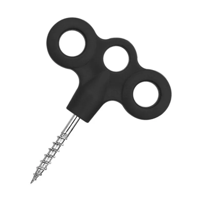 INF Rostfria gängade marknaglar för däck (10-pack) - Säkra ditt tält och din markis Svart