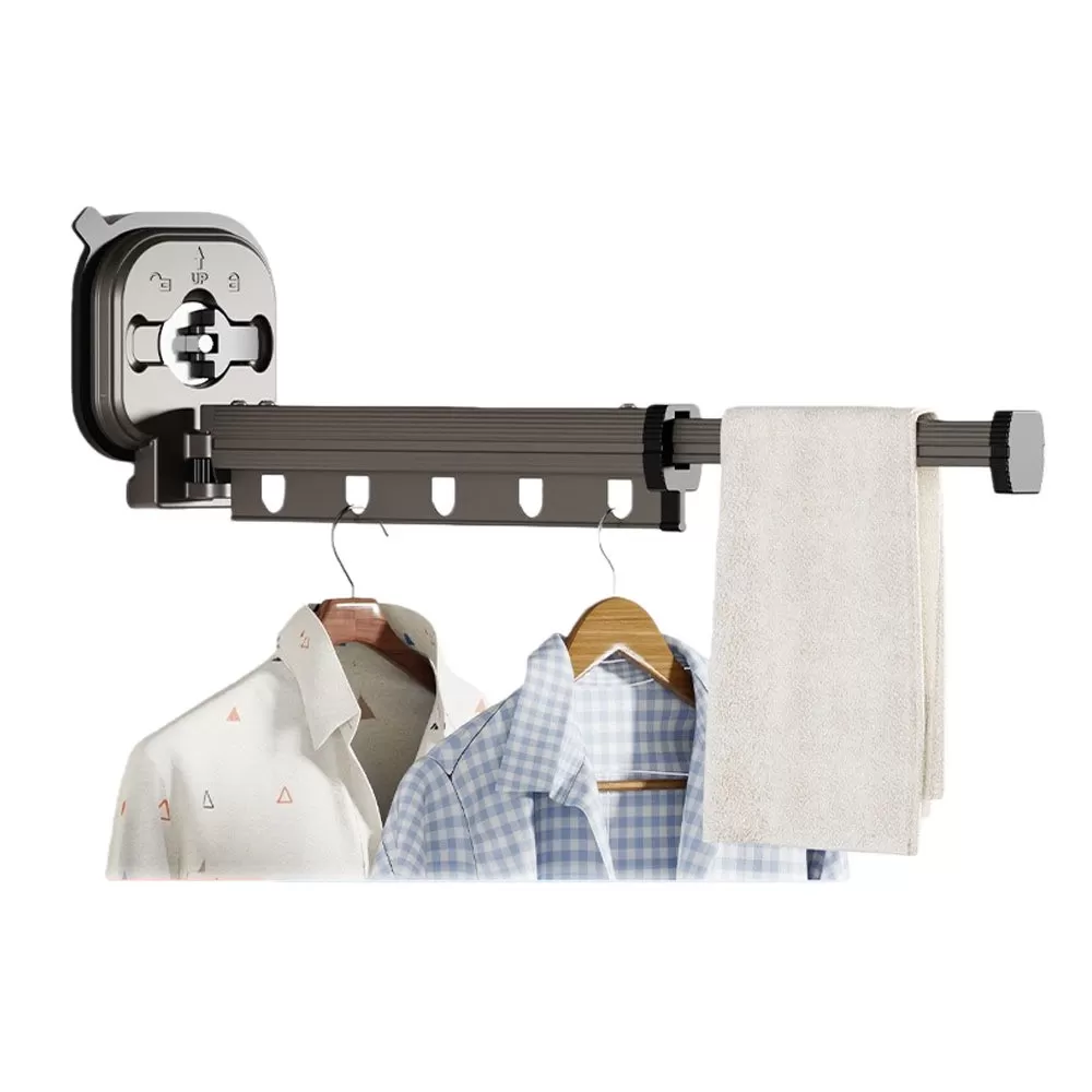 INF Vikbar torkställning med sugkopp – platsbesparande väggmonterad