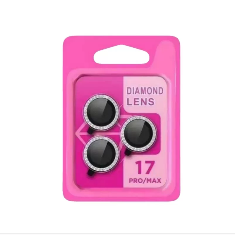 INF Bling Diamond Kameralinsskydd kompatibelt med iPhone 17 Pro/17 Pro Max - Silver Rhinestone Härdat Glas Linsskydd