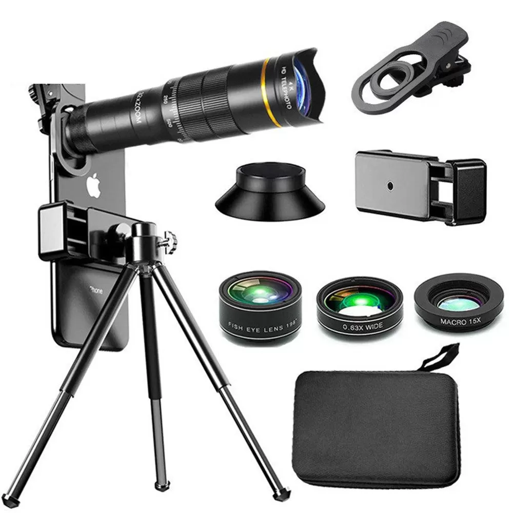 INF 22x Zoom Mobiltelefon Teleskop - Högupplöst Monokulär med Stativ & Klämma för Utomhusfotografering
