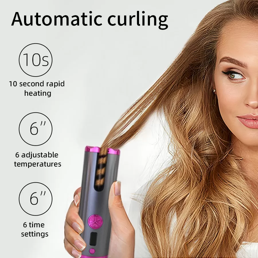 INF Sladdlös Automatisk Hårkrullare: Skapa Enkla Vågor med Negativ Jonteknik