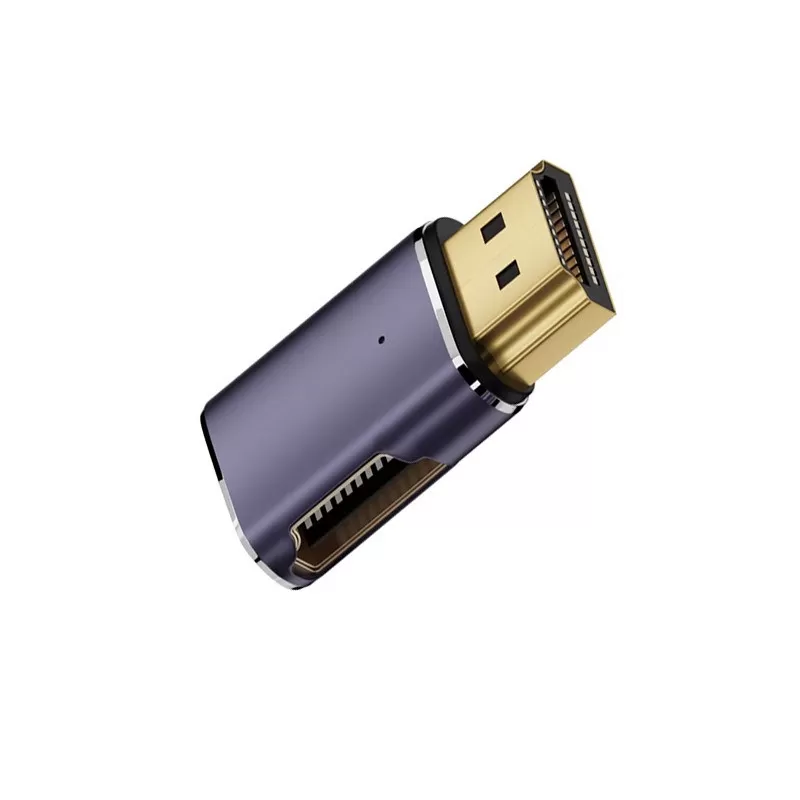 INF Rätvinklig HDTV Hane till Hona Adapter - 8K 60Hz, 4K 120Hz - 2-pack