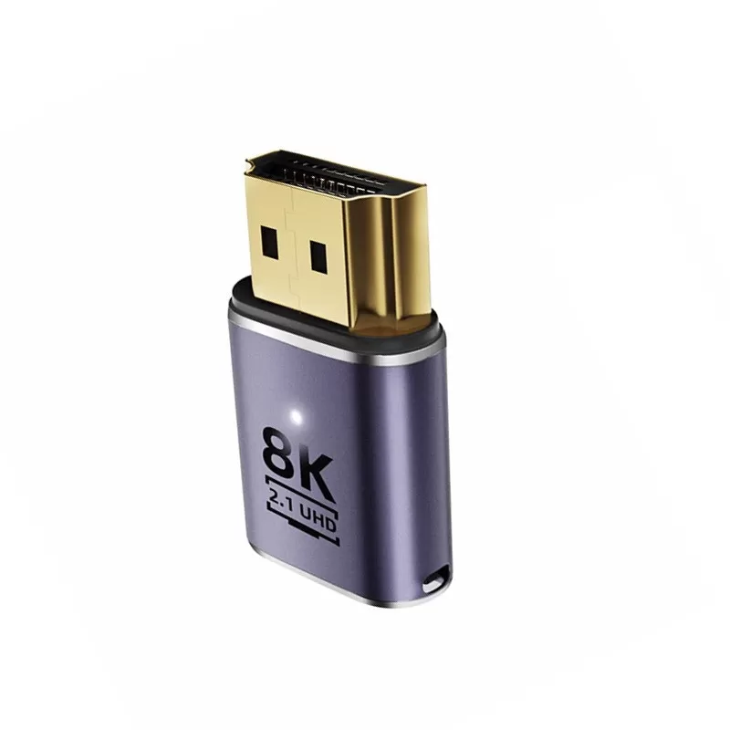 INF 2-pack HDTV hona till HDTV hane adapter - 8K 60Hz, 4K 120Hz, 48Gbps - Mörkgrå aluminiumlegering