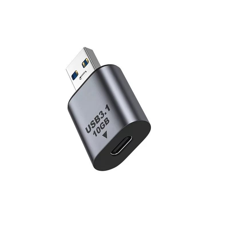 INF 2-pack Type-C hona till USB hane adapter, aluminiumlegering, 10 Gbps dataöverföring