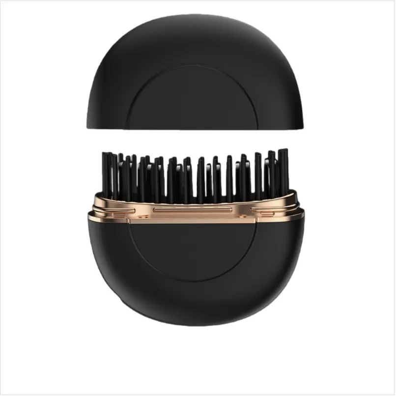 INF Mini Portabel Hårborste: Trådlös, Uppladdningsbar och Justerbar Temperatur för Resor