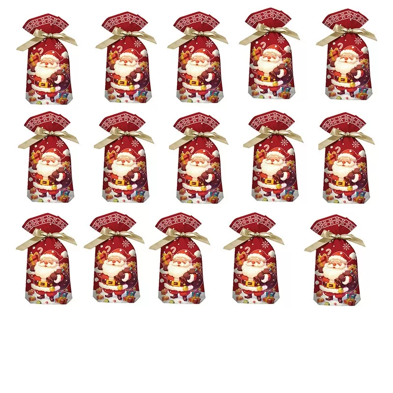 INF Julgodispåsar Snöflinga Jultomte 12x17cm (50-pack) Dragskopåsar