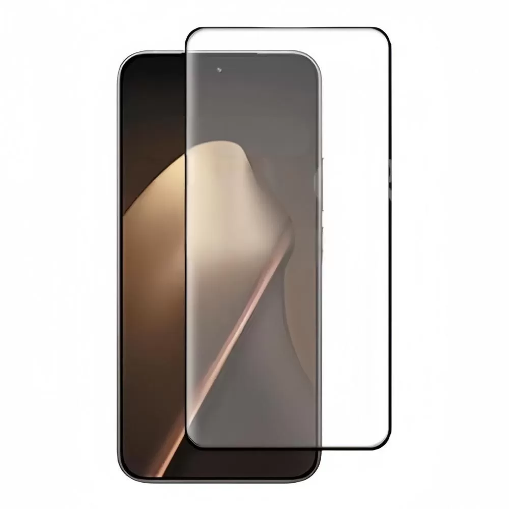 INF Elektropläterat Högt Aluminium Silkscreentryckt Härdat Glasskydd med HD Svart Kant kompatibelt med Xiaomi 14T