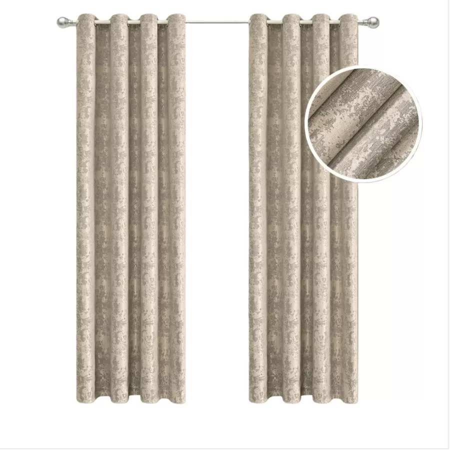 INF Skimrande Mörkläggningsgardin (132x213cm, Öljetter) - Enkel Panel Kamel