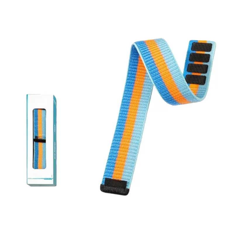 INF 22mm Sport Loop-armband i nylon, kompatibelt med Garmin Fenix 8/7/6 Pro/7 Pro - Andningsbart och justerbart Blå+orange