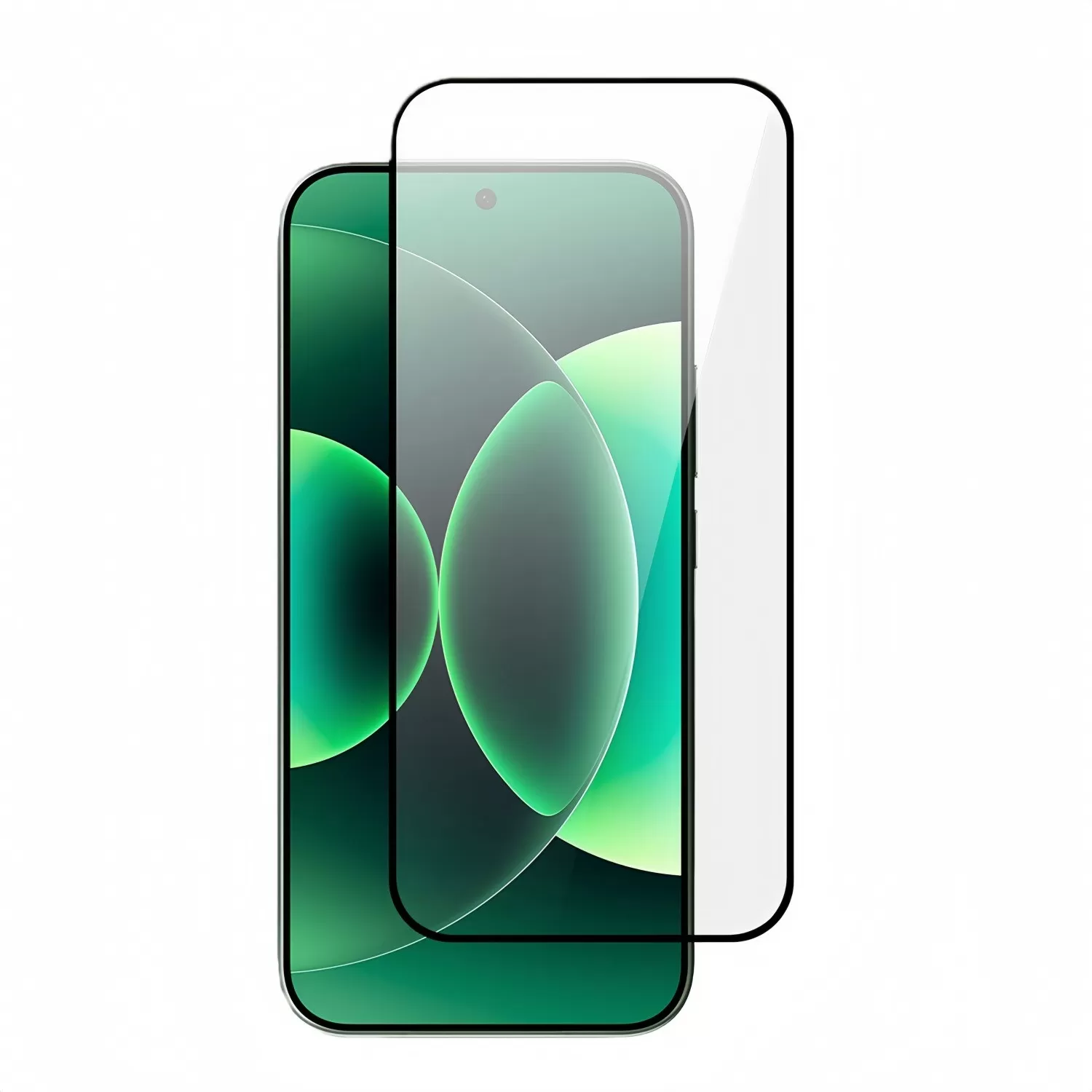 INF HD Klar Härdat Glasskärmskydd med Svart Kant och Baksida, Ultraljudsupplåsning Kompatibelt med Xiaomi 17