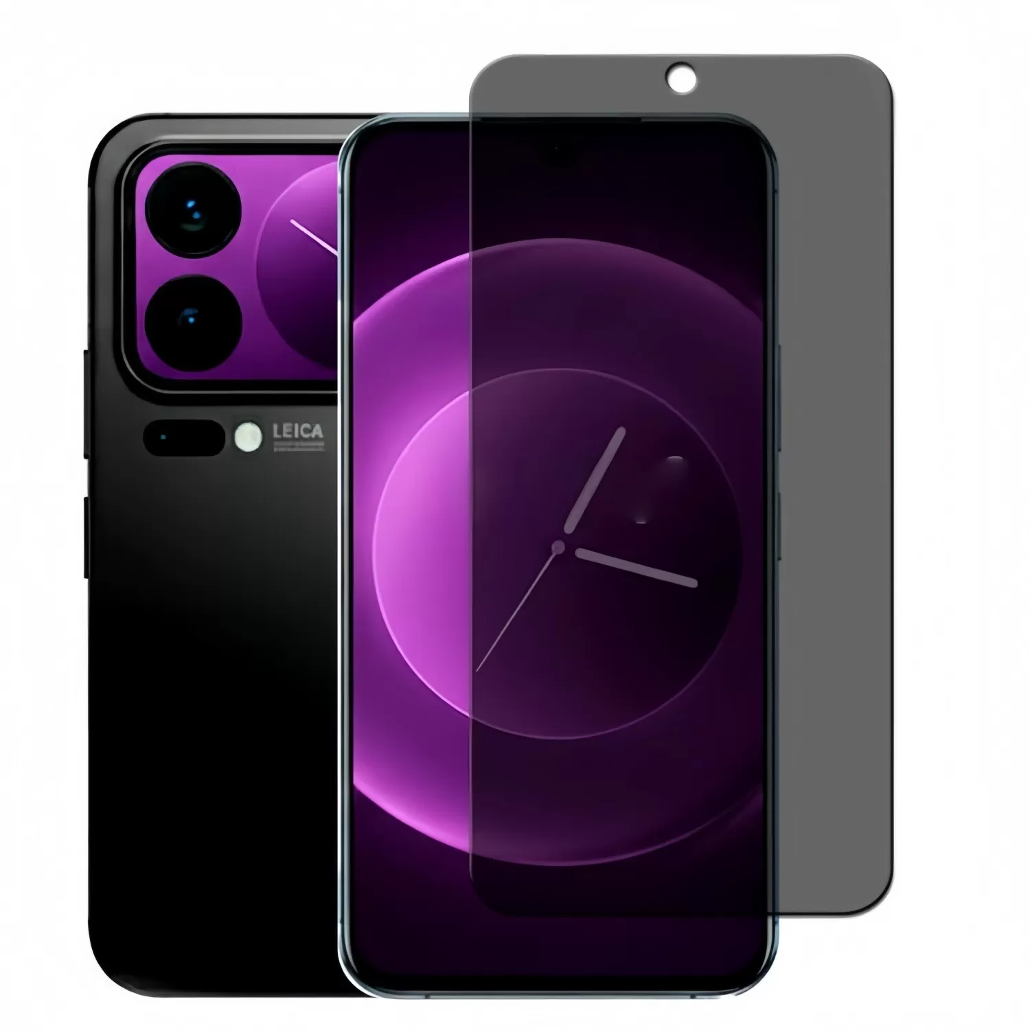 INF Högaluminium Privacy Härdat Glasskyddsfilm med Bottenplatta & Fingeravtrycksupplåsning Kompatibelt med Xiaomi 17 Pro Max