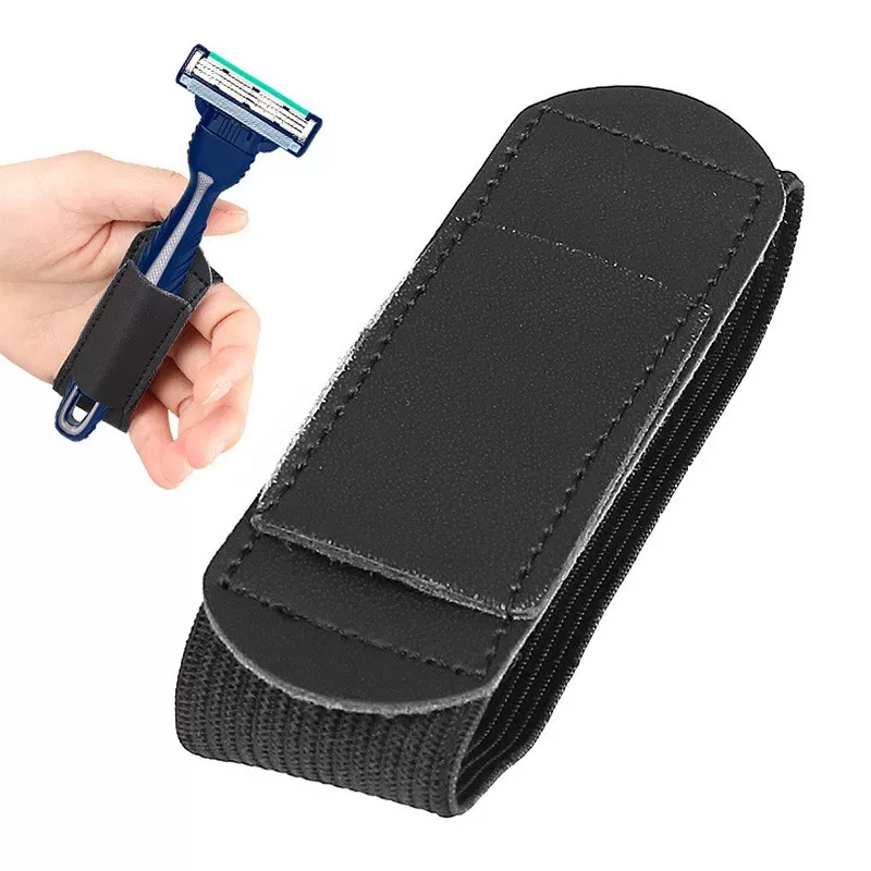 INF Äldre matningshjälpmedel handrem - Svart läder redskapshållare