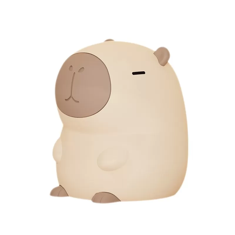 INF Capybara Nattlampa - Mjuk LED-sänglampa i silikon med beröringssensor och timer