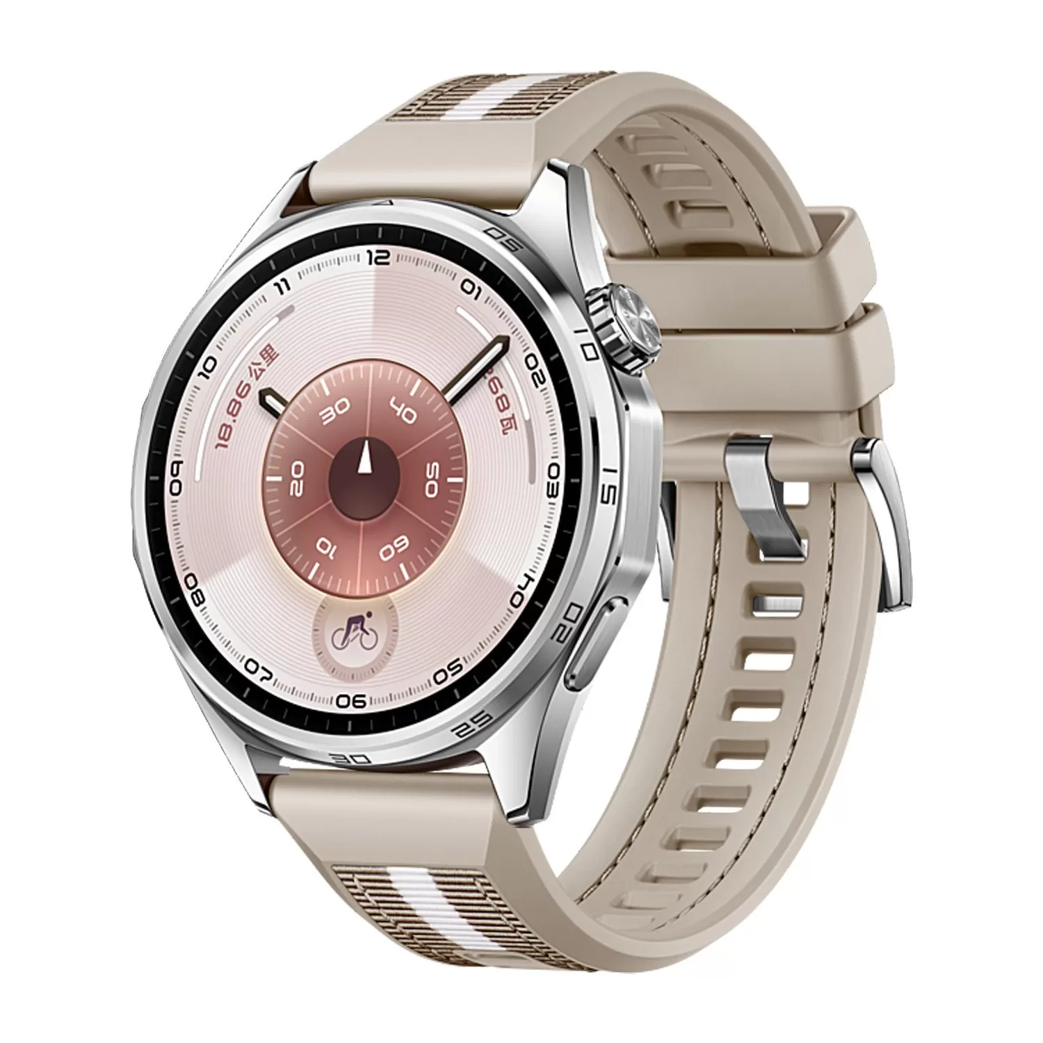 INF GT6 46mm Väv Silikon Klockarmband - Kompatibelt med Huawei Watch Series Beige
