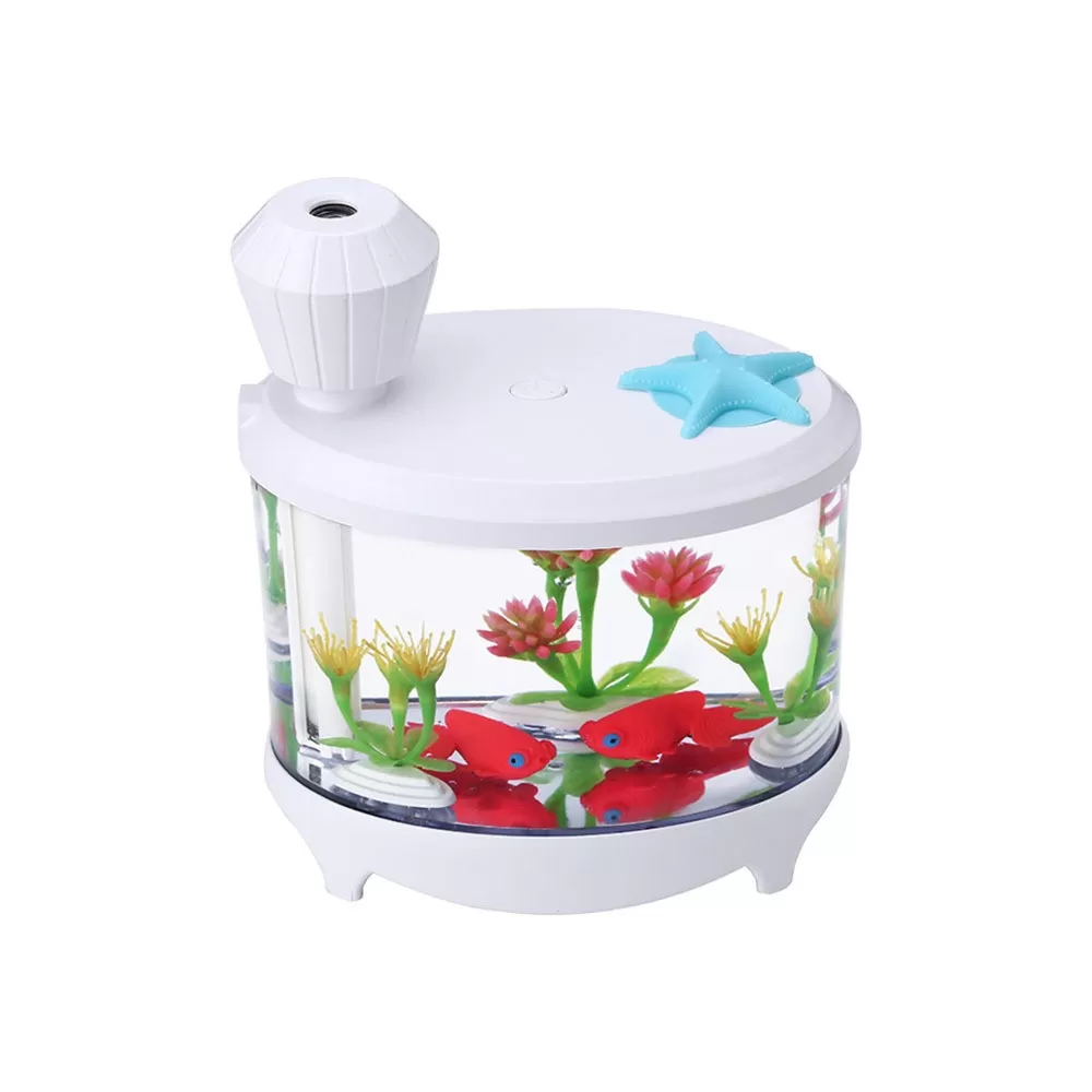 INF Akvarium Fisktank Nattlampa Luftfuktare - USB-driven Luftrenare med Färgglada LED