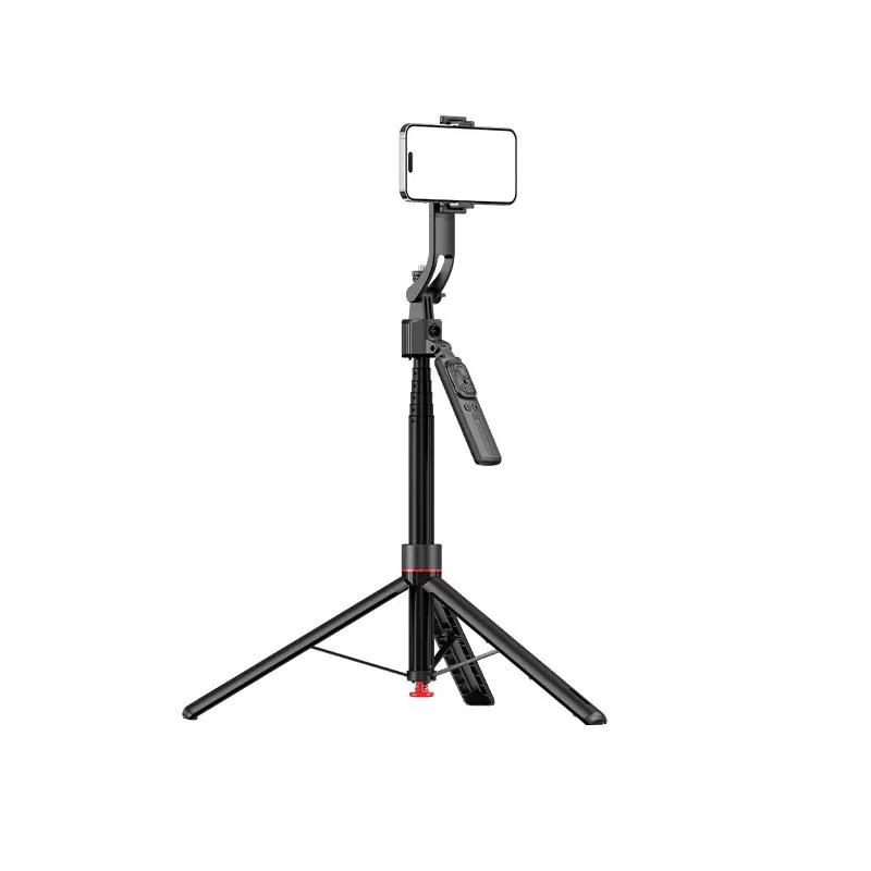 INF 1,73 m AI-spårande selfiestativ i aluminiumlegering med dubbla lampor och antiskakhandtag
