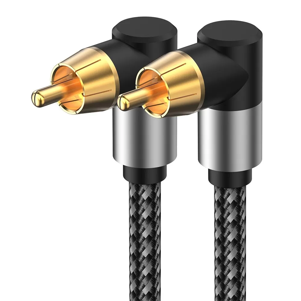 INF Rätvinklig digital koaxial ljudkabel - Anslut TV, SPDIF 5.1-kanals RCA 10 m