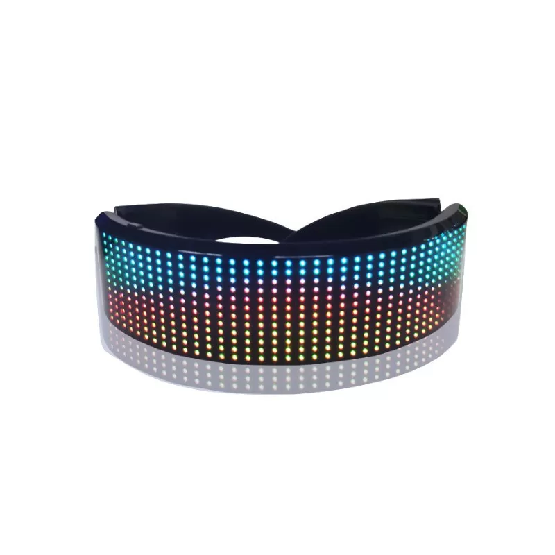 INF Fullfärg LED-glasögon med ljus - Appstyrda, anpassningsbara, perfekta för fester och DJ-evenemang