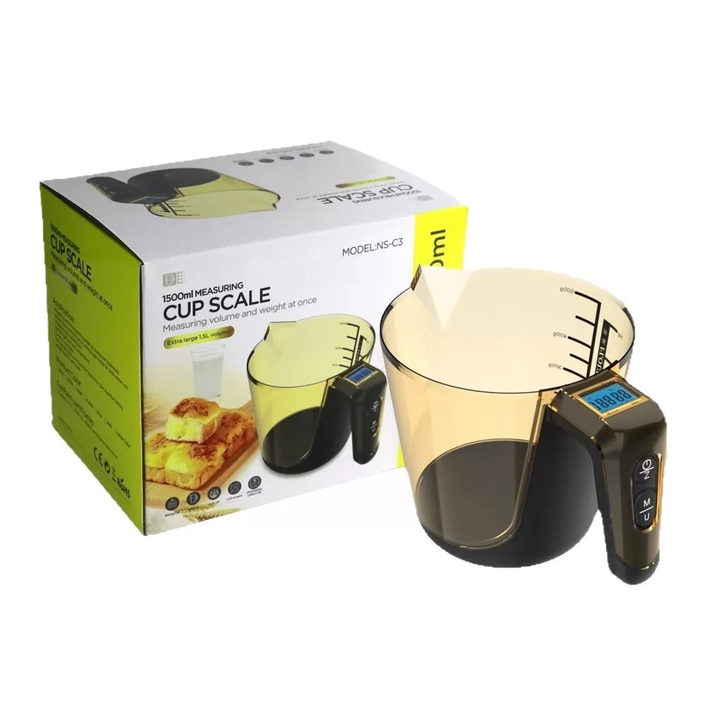 INF Digital Köksvåg och Mätkopp - 5kg/1g Högprecisions Matvåg