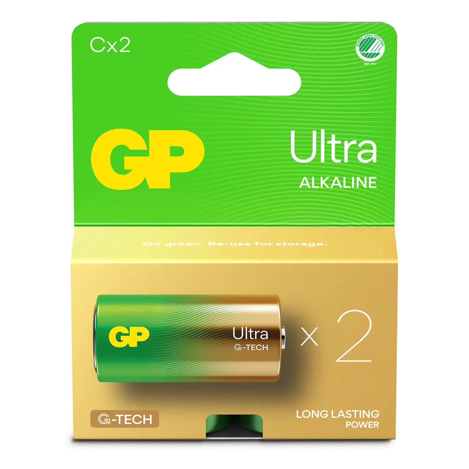 GP Batteri Ultra Alkaline C LR14 2-Pack