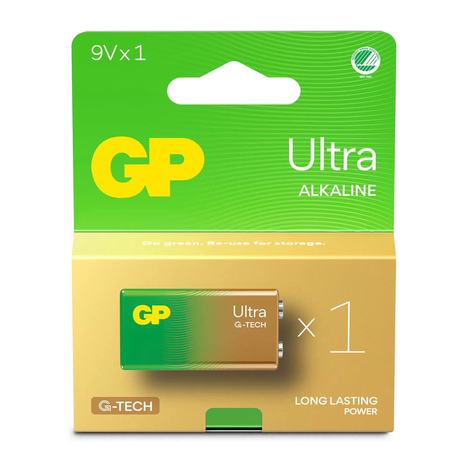 GP Batteri Ultra Alkaline 9V 1-Pack