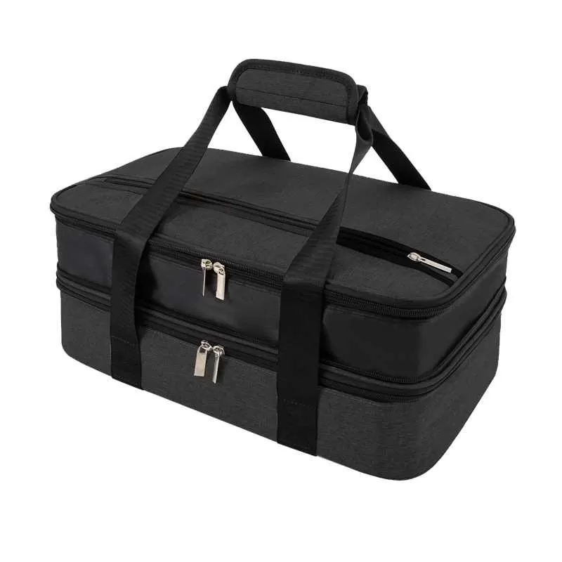 INF Portabel Picknickväska med Stor Kapacitet och Dubbla Lager - Isolerad Lunchkylare