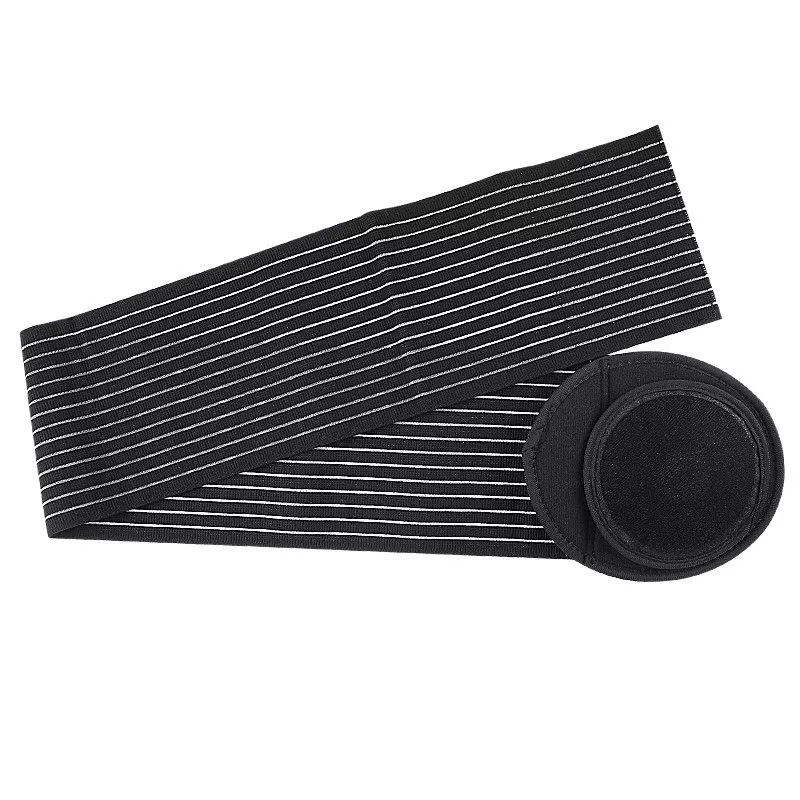 INF Justerbart bråckbälte med tryckplatta - Svart midjestöd M