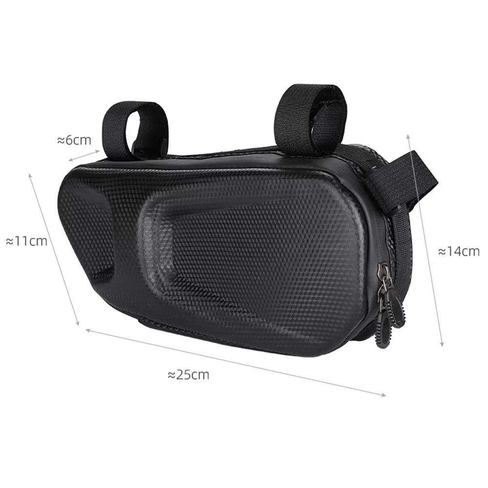 INF EVA Hårt Skal Triangel Cykelväska - Vattentät Cykelramväska med Stor Kapacitet