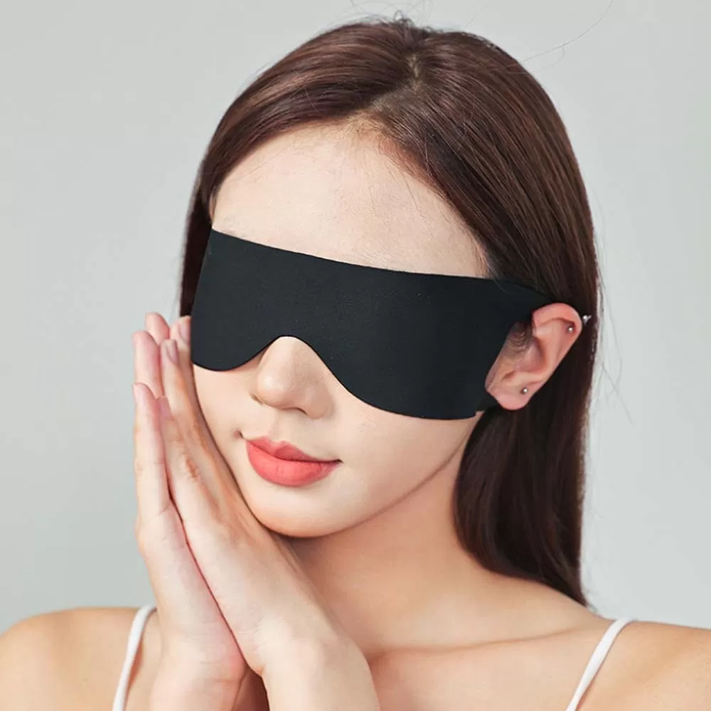 INF Total Blackout Sovmask - Noll Tryck, Andningsbar & Bekväm Ögonmask XL Svart