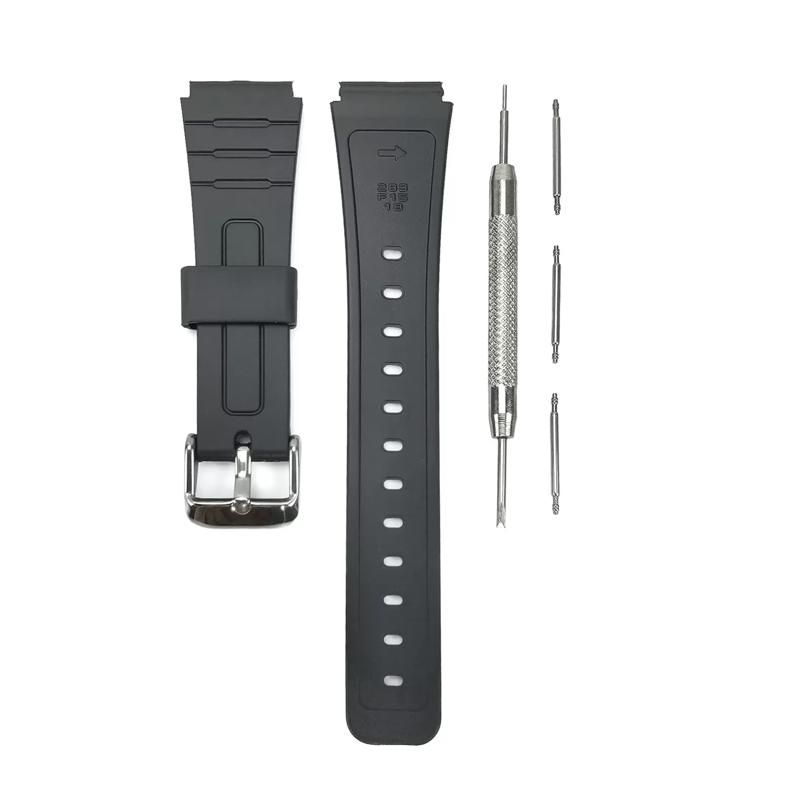 INF Klockarmband, 18 mm Klackbredd - Svart